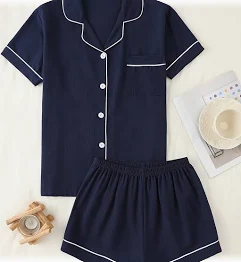 Women Two-piece Pj Sets Sleepwear Shorts Set